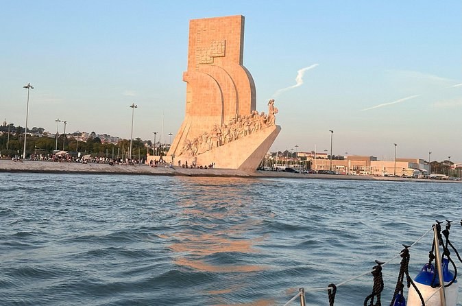 The Monument to the Discoveries seen from a boat on the river